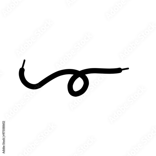 black shoelace vector