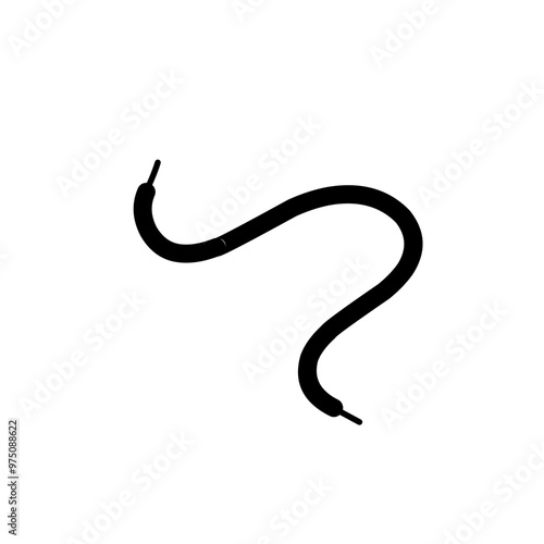 black shoelace vector