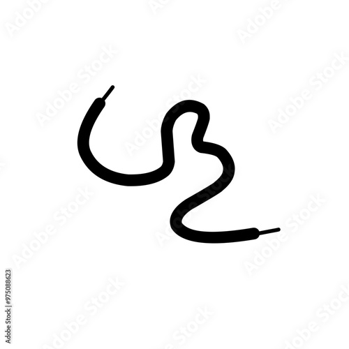 black shoelace vector