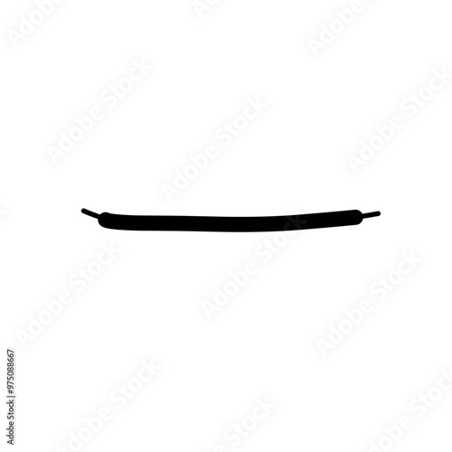 black shoelace vector