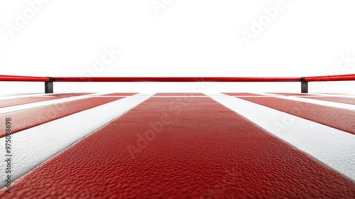 The red and white corners of a boxing ring isolated on a white background --ar 16:9 --v 6.1 Job ID: da61f5c1-d00f-4a5d-a2a6-ce0ac2fbe2c4 photo