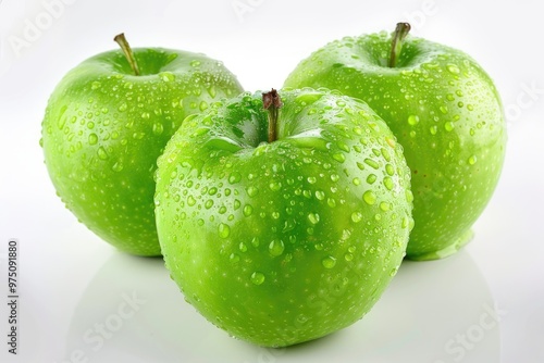 Green apples Isolated on a white background