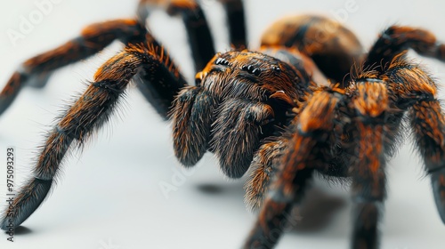 Close up of a Tarantula Spider with Orange and Black Fur photo