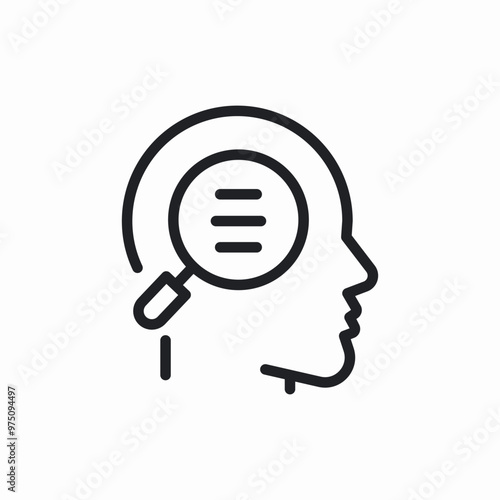 head mind search icon sign vector