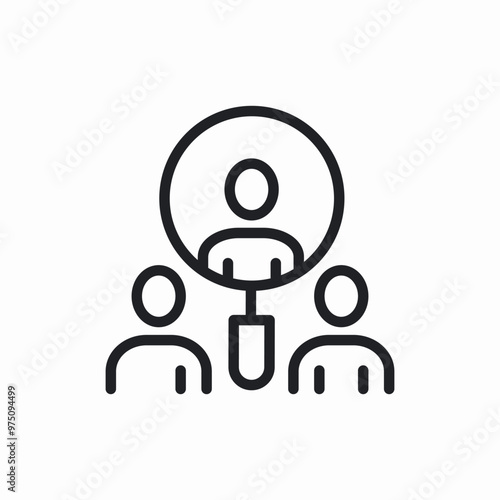 hiring recruitment employee icon sign vector