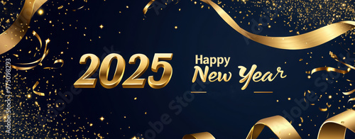 Obraz na płótnie Happy new year 2025 design
w salonie