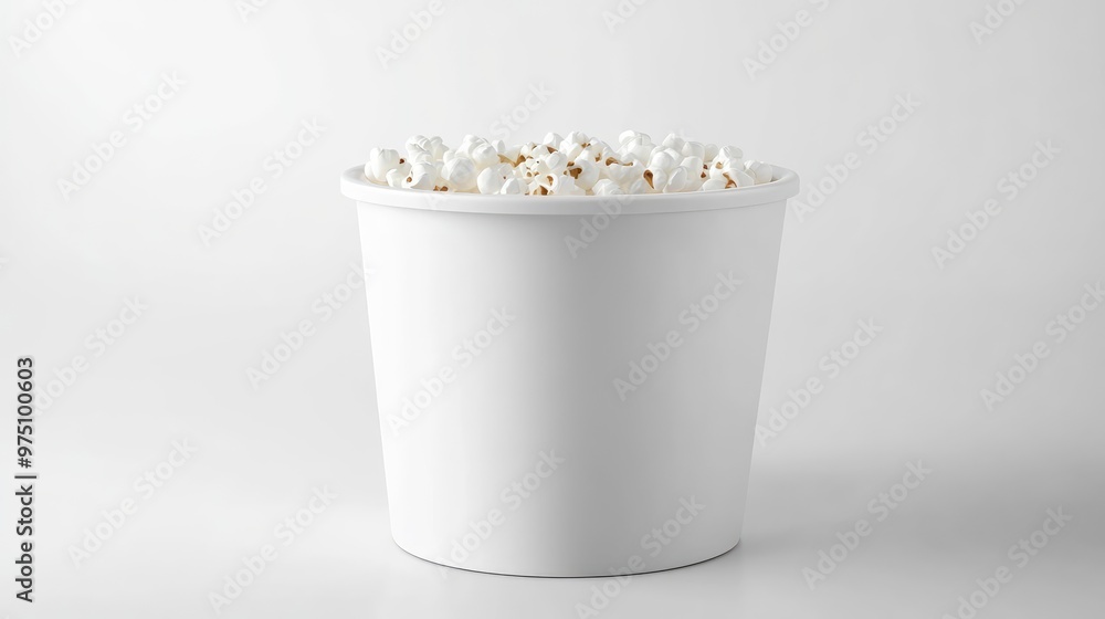 Blank Popcorn Bucket Mockup. AI generated illustration Blank Popcorn Bucket Mockup. AI generated illustration