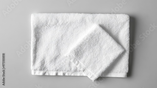 White Cotton Towel Mockup. AI generated illustration photo