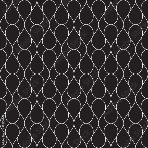 Seamless lattice trellis pattern with teardrop shaped  pattern