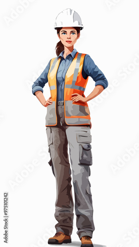 Illustration of woman civil engineer