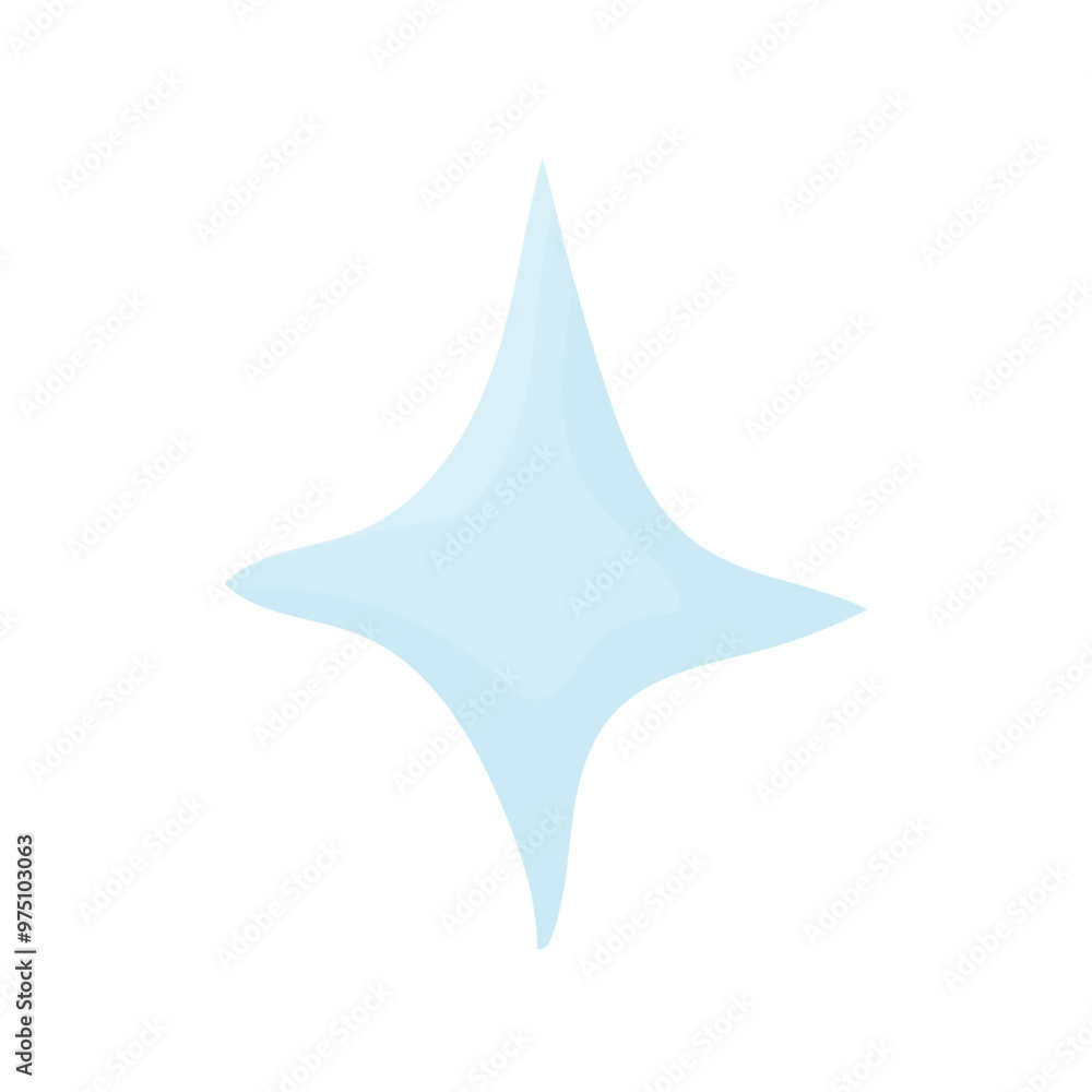 Simple star isolated on white background. Blue star in flat vector style. Star in space. Simple star isolated on white background. Blue star in flat vector style. Star in space.