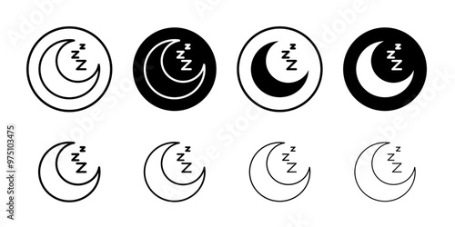 Zzz icon logo set vector