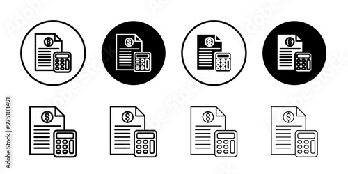 Accounting icon logo set vector