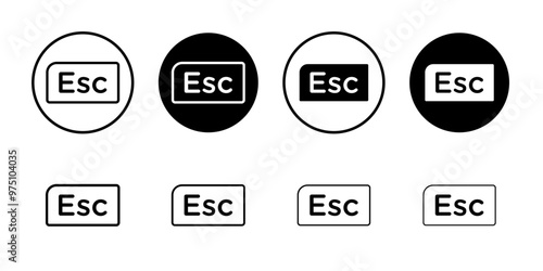 Esc icon logo set vector