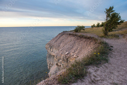 Panga cliff. Panga, Saaremaa Island, Baltic Sea, Estonia photo