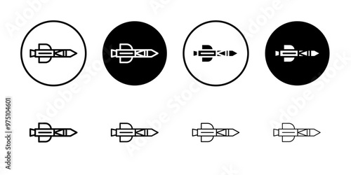 Missile icon logo set vector