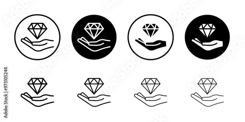Value icon logo set vector