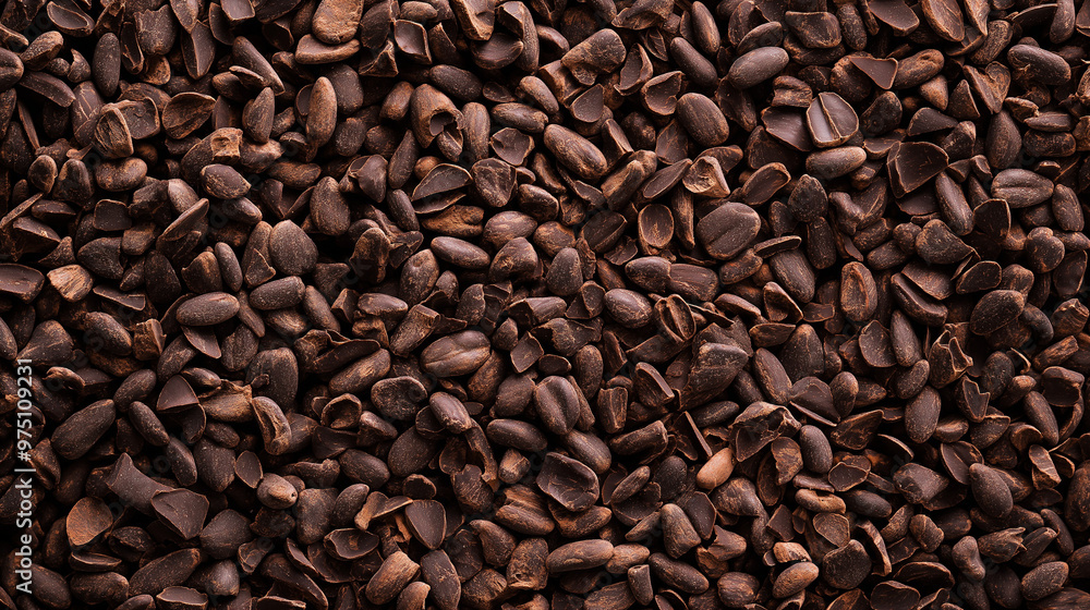 a seamless pattern of a close-up, high-resolution photograph, top-down view of cocoa nibs, filling the entire frame with a focus on the intricate details of the elements a seamless pattern of a close-up, high-resolution photograph, top-down view of cocoa nibs, filling the entire frame with a focus on the intricate details of the elements