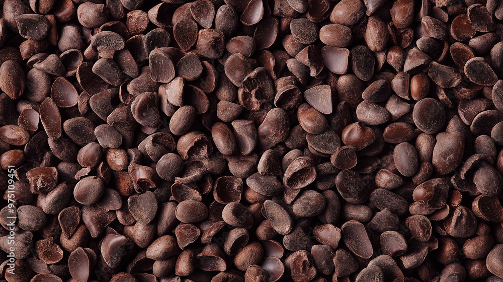 a seamless pattern of a close-up, high-resolution photograph, top-down view of cocoa nibs, filling the entire frame with a focus on the intricate details of the elements a seamless pattern of a close-up, high-resolution photograph, top-down view of cocoa nibs, filling the entire frame with a focus on the intricate details of the elements