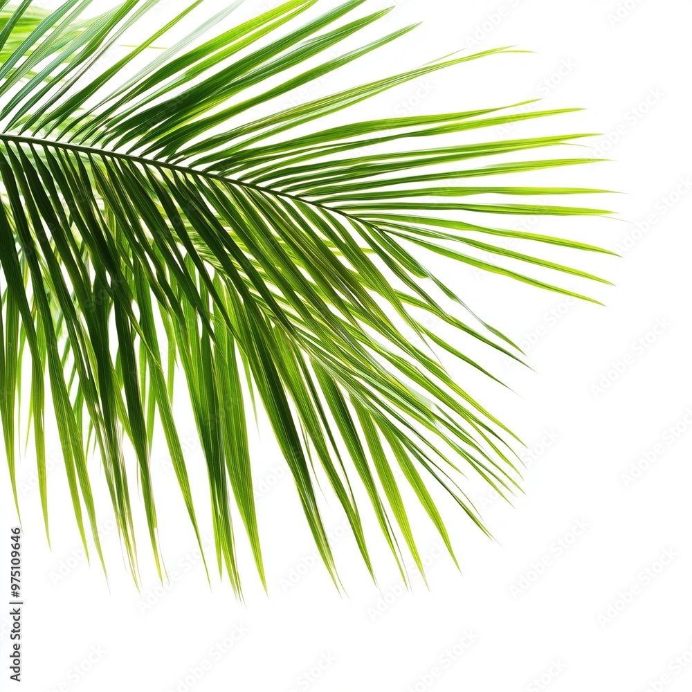 Minimalist Palm Leaves on White Background Minimalist Palm Leaves on White Background