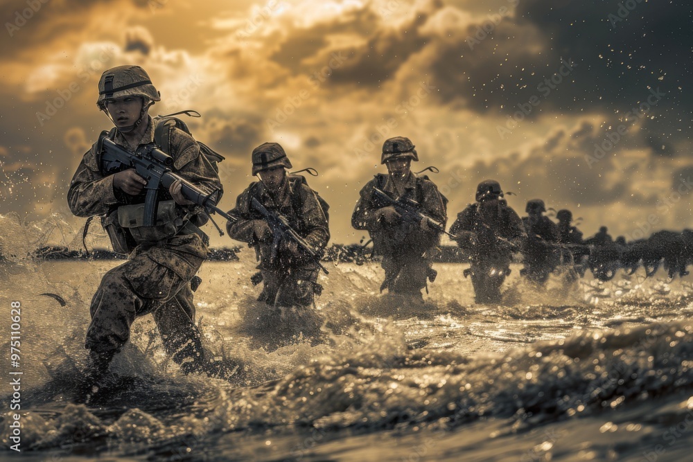 Marines in Uniform on Duty Marines in Uniform on Duty