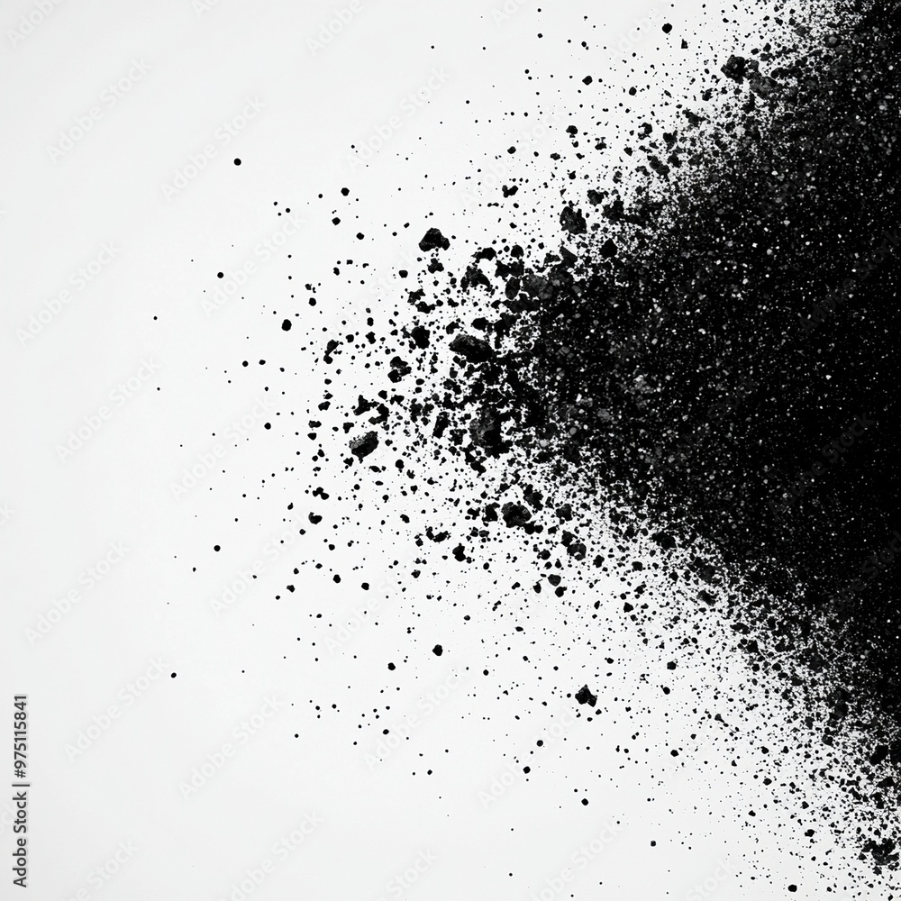 Abstract Black Ink Splash on White Background – Modern Artistic Texture Abstract Black Ink Splash on White Background – Modern Artistic Texture