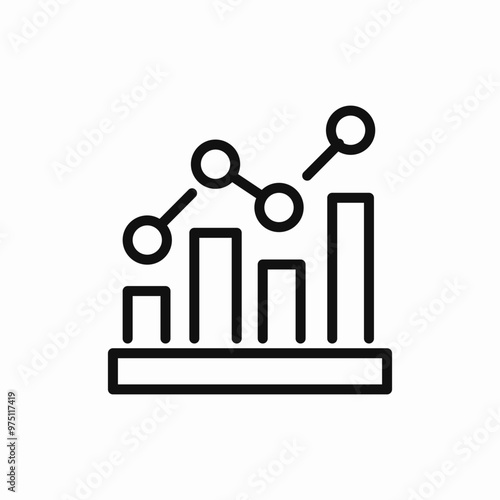 analytics statistics chart icon sign vector