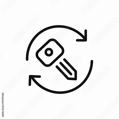 key return icon sign vector