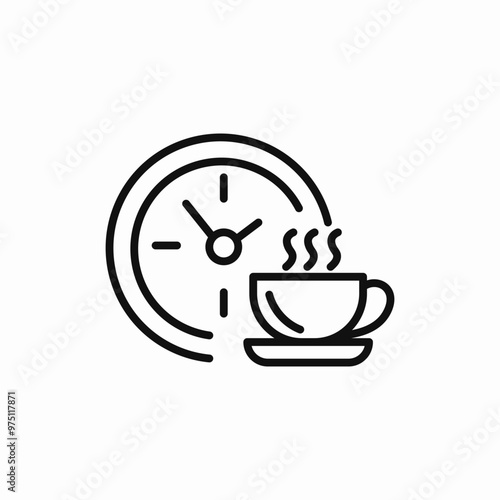 tea time break icon sign vector