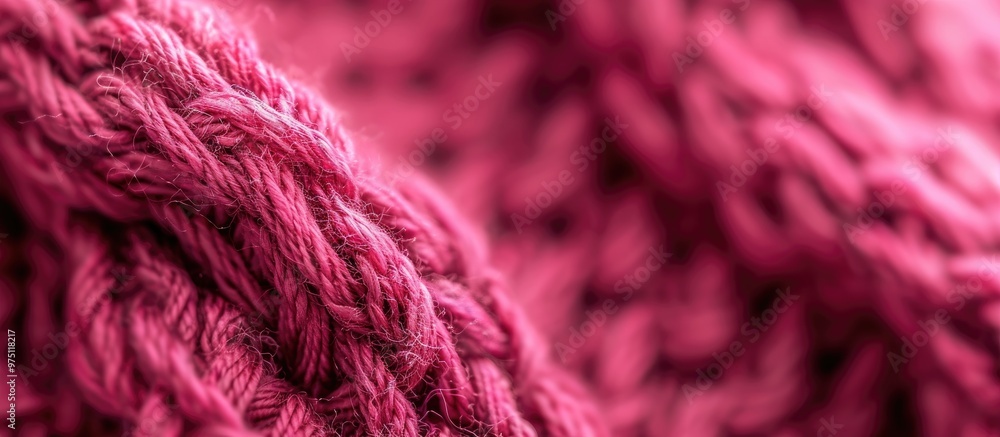 Knitted Background In Dark Pink Color Close Up Place For Text