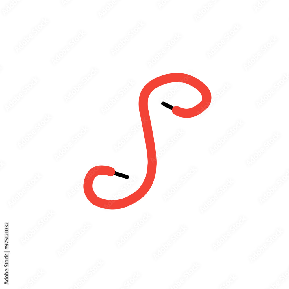 red shoelace vector element red shoelace vector element