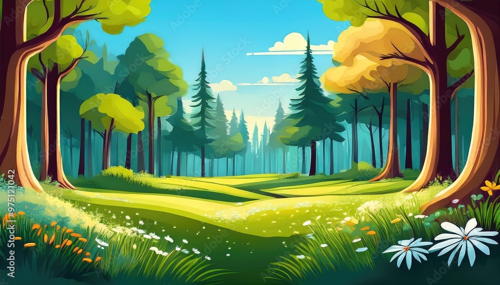 Sunny day in the woods Sunny day in the woods