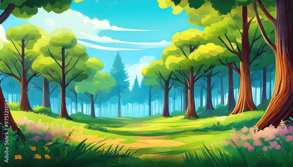Sunny day in the forest Sunny day in the forest