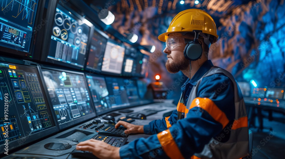 Operators manage the production flow in the factory Operators manage the production flow in the factory