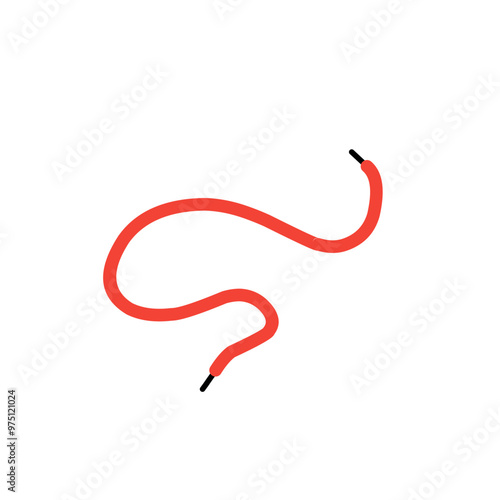 red shoelace vector element