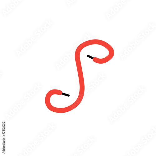 red shoelace vector element
