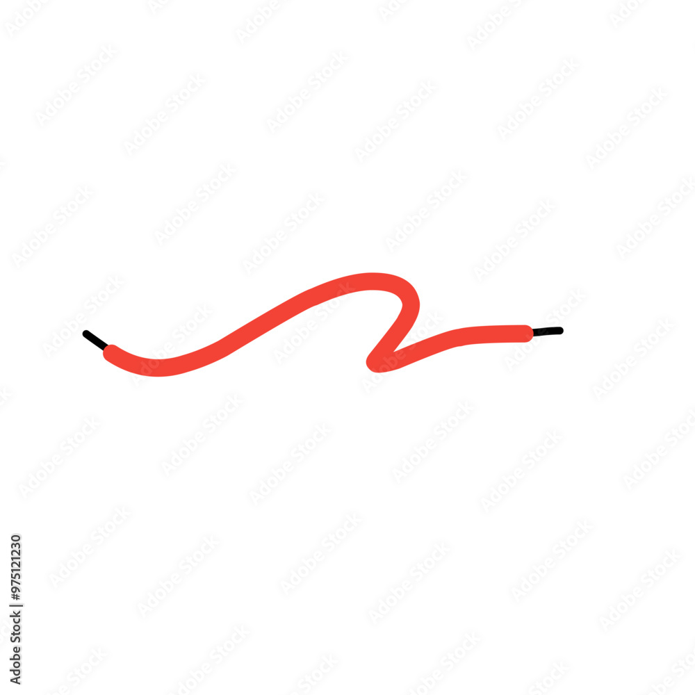 red shoelace vector element red shoelace vector element