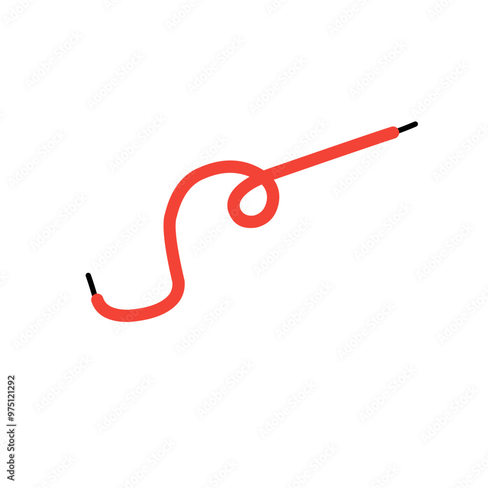 red shoelace vector element red shoelace vector element
