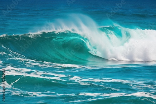 Wallpaper Mural Captivating Ocean Current with Cerulean and Aquatic Green Hues for Dynamic Water Wave Presentations Torontodigital.ca