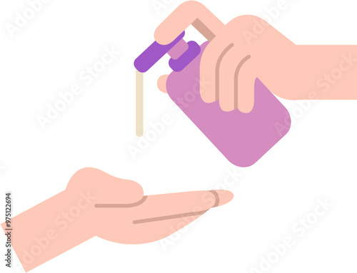 Hand With Skincare Flat Illustration