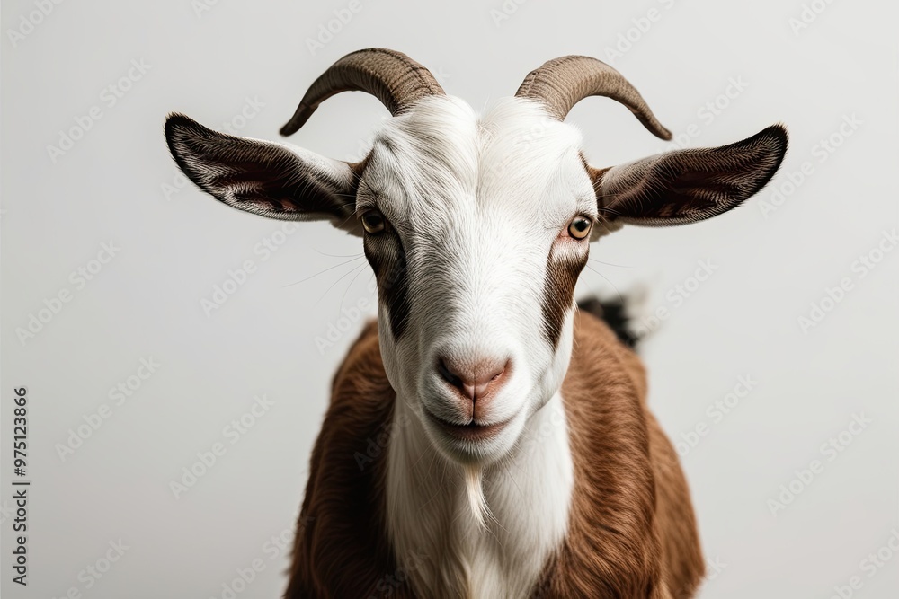Isolated Goat Front View on White Background for Stock Photos Isolated Goat Front View on White Background for Stock Photos