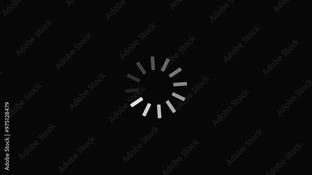 Loading, buffering white gradient circle animation on a black background. Loop loading 4k Loading, buffering white gradient circle animation on a black background. Loop loading 4k