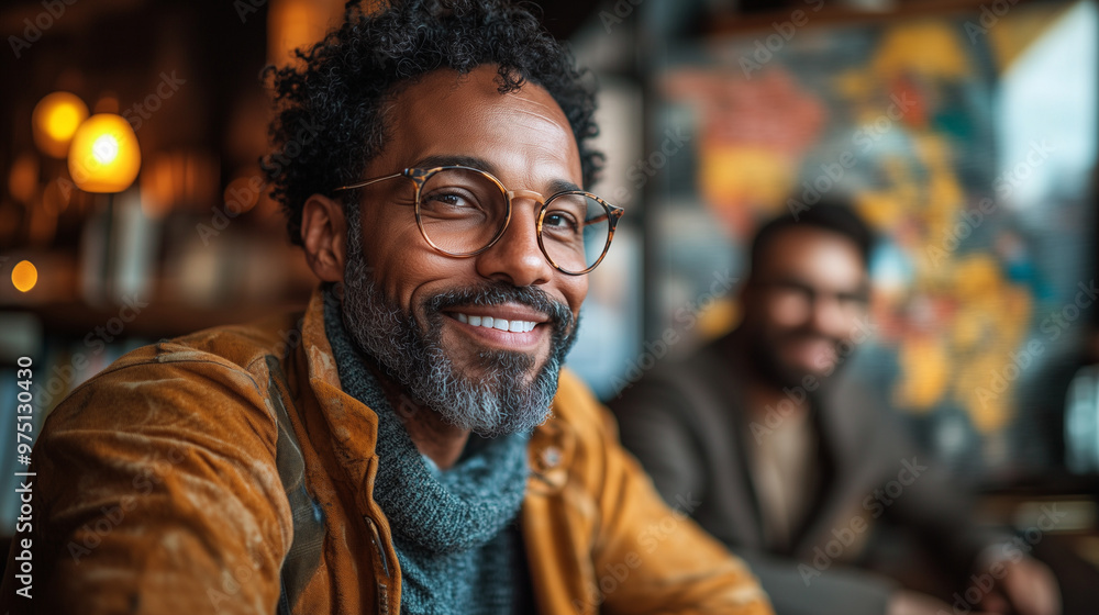 A travel agent sitting in their office, helping a couple plan their dream vacation.