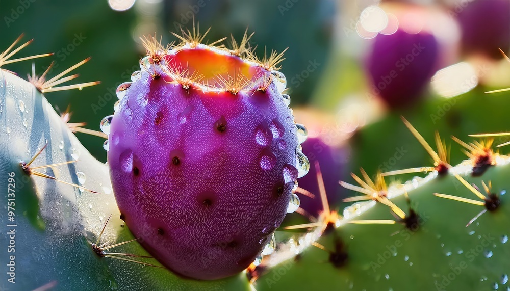 Close-up of prickly pear cactus Close-up of prickly pear cactus