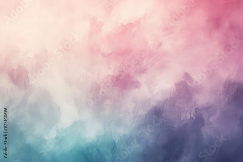 Abstract Watercolor Painting with Pink and Blue Hues