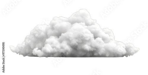 Fluffy white clouds on a transparent background, ideal for various design projects, providing a soft and airy feel perfect for backgrounds, illustrations, and overlays.