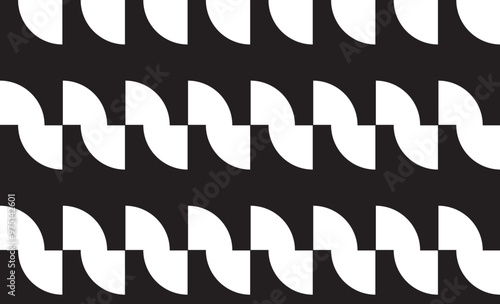 Decorative abstract geometric pattern in black on a white background