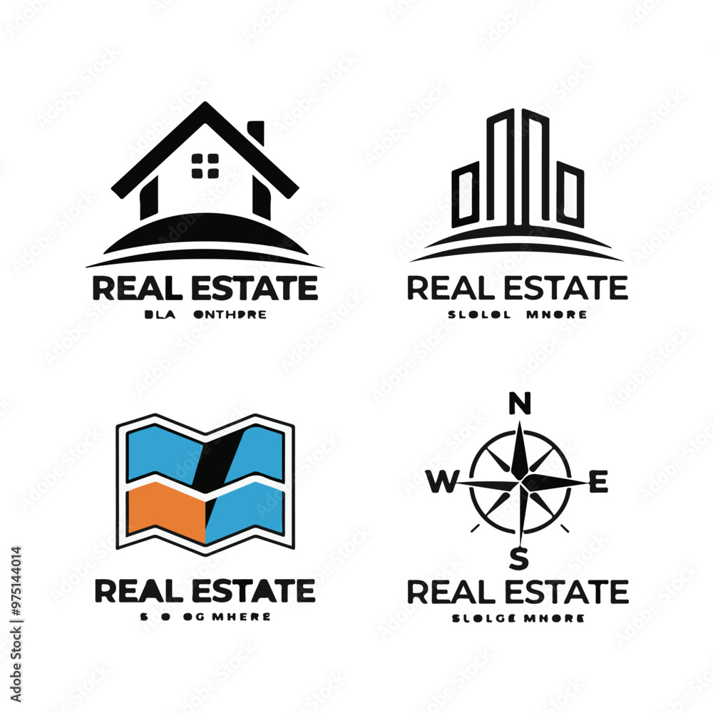 Modern Real Estate Logo Set Modern Real Estate Logo Set