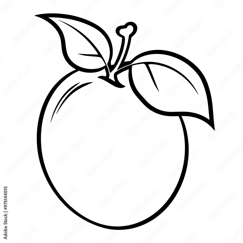 Juicy mango outline icon in vector format for fruit-themed designs. Juicy mango outline icon in vector format for fruit-themed designs.