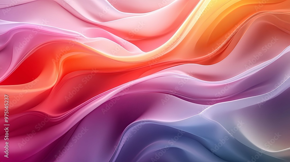 Fototapeta premium Abstract Colorful Wavy Background with Smooth Gradient Transitions